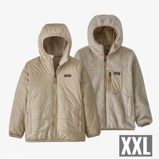 パタゴニア(patagonia)のパタゴニア　patagonia ベージュ キッズXXL リバーシブルフーディ(ジャケット/上着)