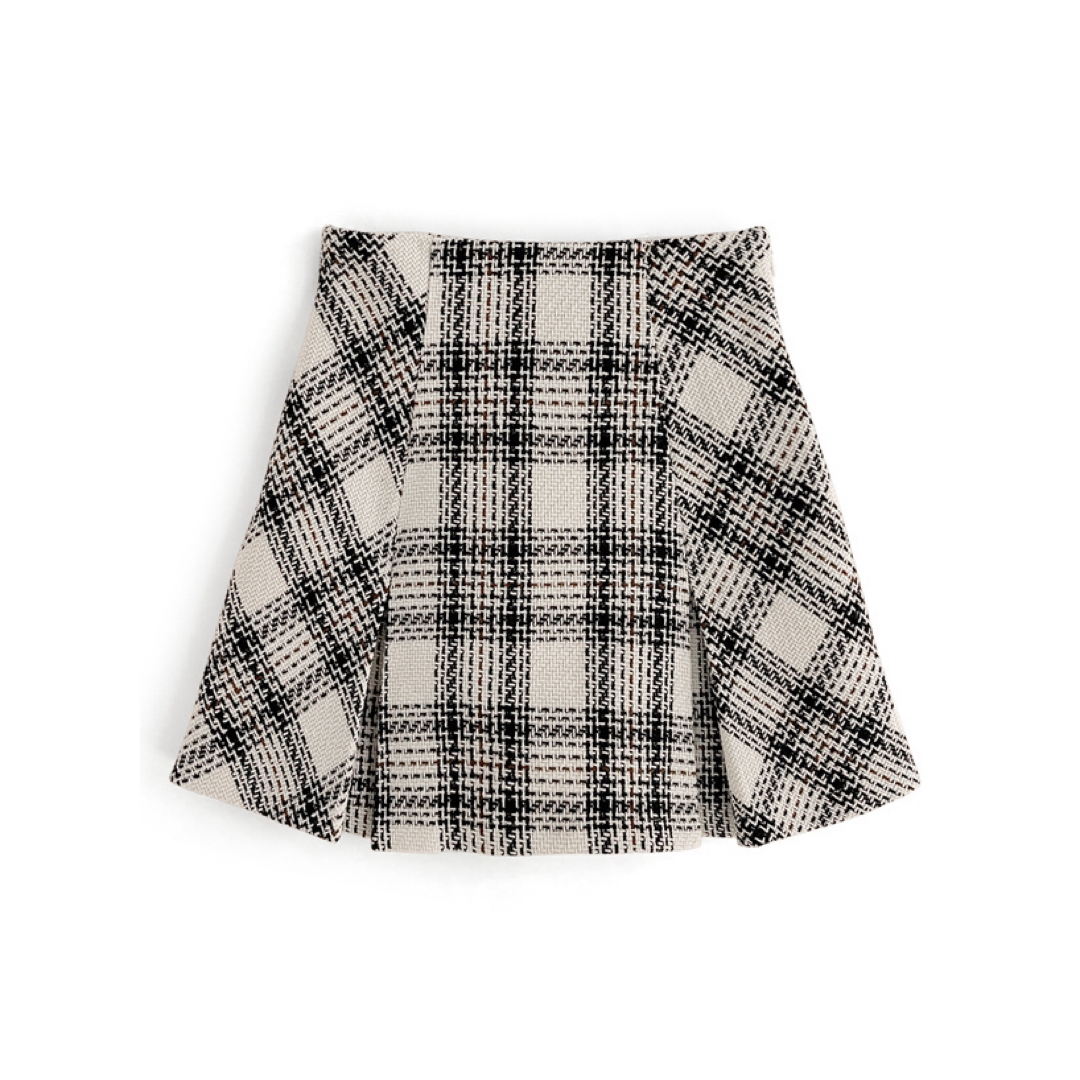GRL(グレイル)のグレイル　インパン裏地付きツイードチェックミニスカート[tu891]  レディースのスカート(ミニスカート)の商品写真