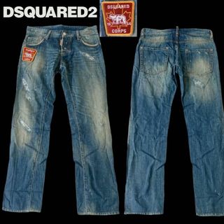 ディースクエアード(DSQUARED2)の良品　ディースクエアード　ワッペン　デニム　パンツ　ストレッチ　イタリア製　44(デニム/ジーンズ)