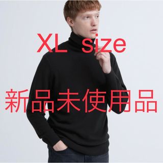 ユニクロ(UNIQLO)のUNIQLO ユニクロ カシミヤタートルネックセーター（長袖）　BLACK⑫(ニット/セーター)