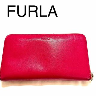 フルラ(Furla)のフルラ　FURLA  財布　長財布　レッド　ラウンドジップ　赤(財布)