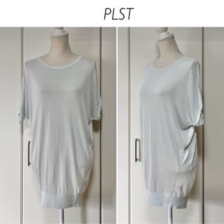 プラステ(PLST)のPLST ドルマン サマーニットワンピース/チュニック(ミニワンピース)