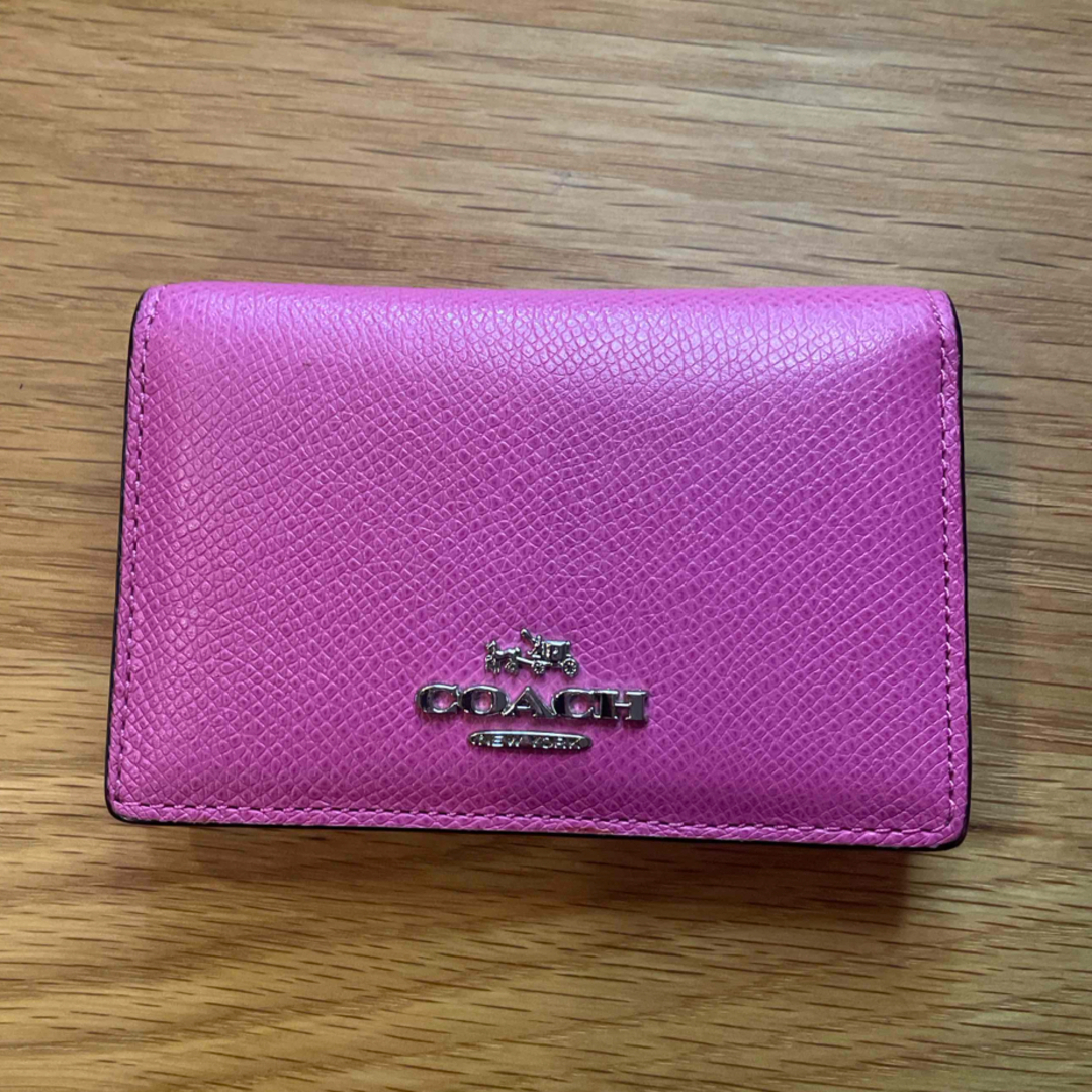 COACH(コーチ)の【値下げ】COACH名刺入れ ピンク レディースのファッション小物(名刺入れ/定期入れ)の商品写真