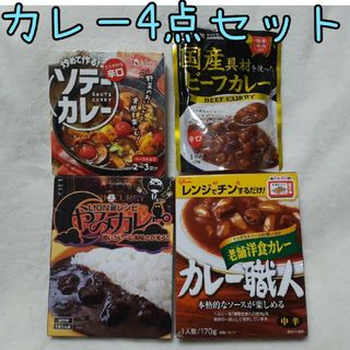 ハウスショクヒン(ハウス食品)のカレー4点セット　まとめ売り(レトルト食品)