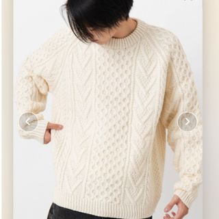 ※再値下げaran WOOLLEN MILLS ウールハンドニット手編みセーター