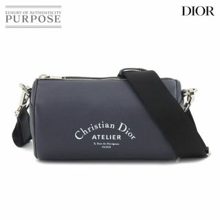 クリスチャンディオール(Christian Dior)の未使用 展示品 クリスチャン ディオール Christian Dior アトリエ ローラー ショルダー バッグ レザー ネイビー 1ATPO061 VLP 90217085(ショルダーバッグ)