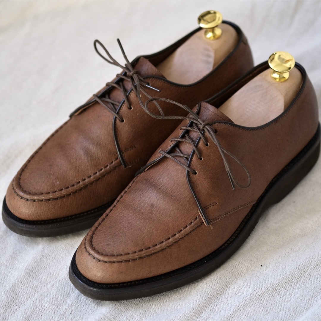 メンズ希少Allen Edmonds ボーハイドレザーUTIP Jaron Ⅱ 茶5D