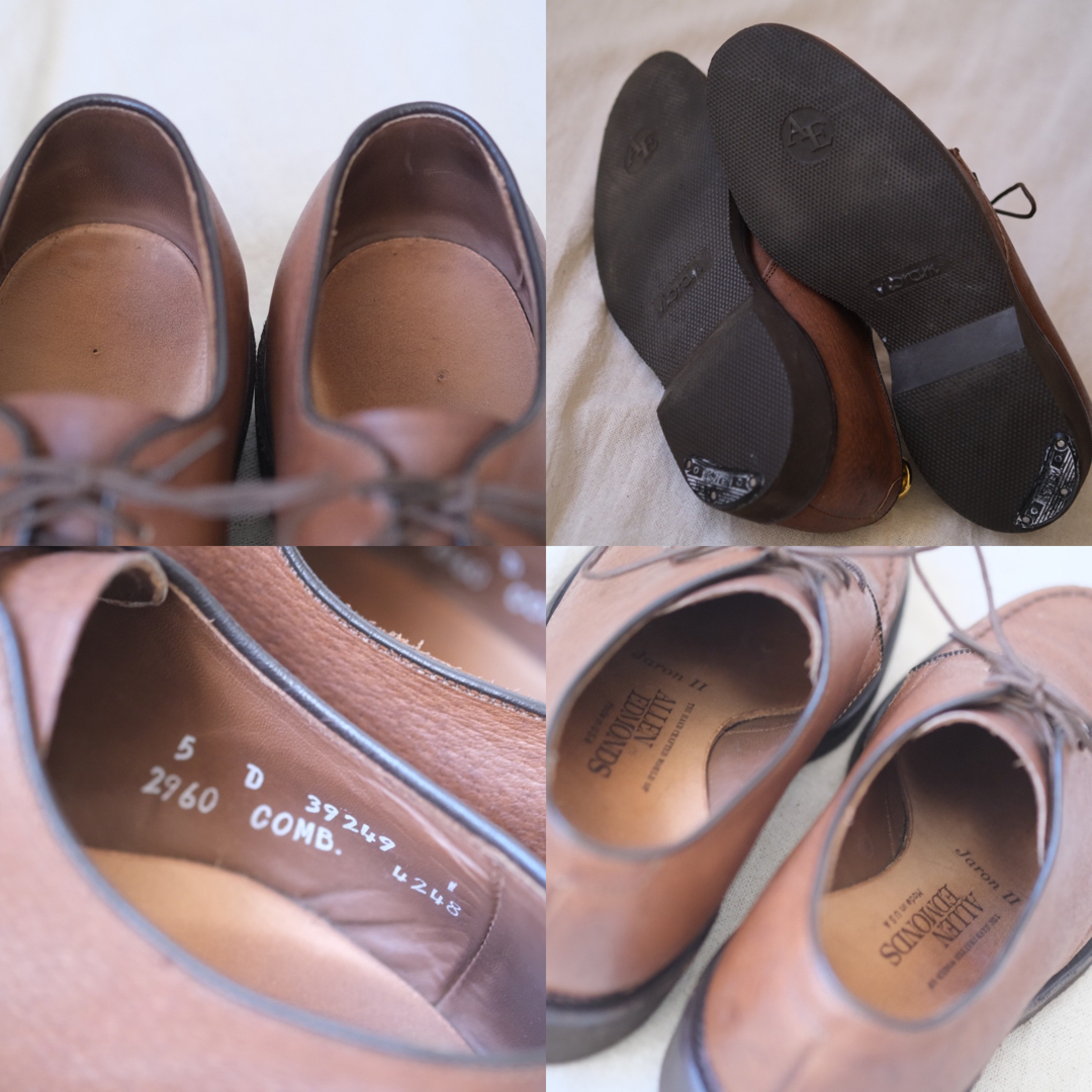 Allen Edmonds(アレンエドモンズ)の希少Allen Edmonds ボーハイドレザーUTIP Jaron Ⅱ 茶5D メンズの靴/シューズ(ドレス/ビジネス)の商品写真