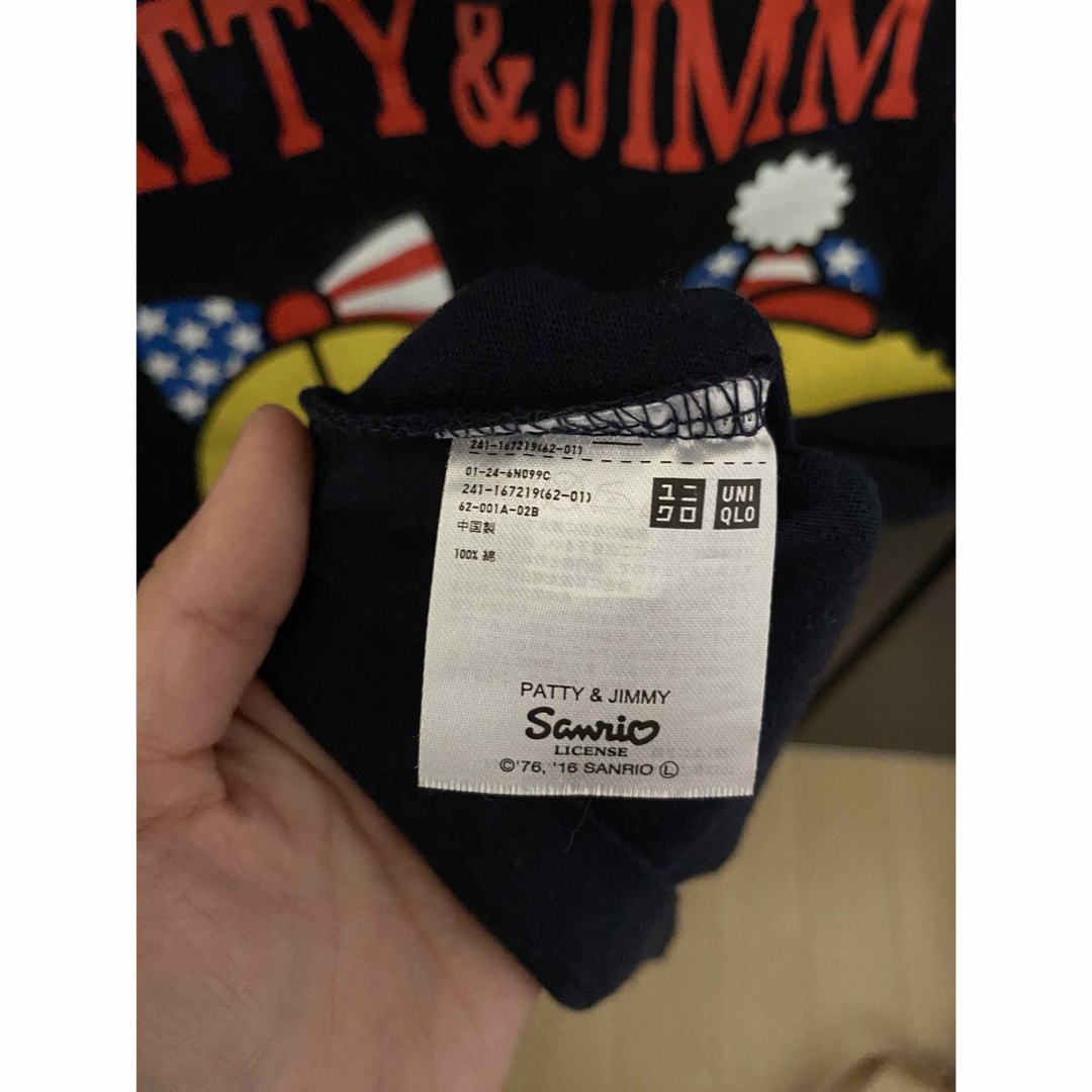 UNIQLO(ユニクロ)のUNIQLO ユニクロ パティ&ジミー コラボTシャツ 半袖 紺色 ネイビー レディースのトップス(Tシャツ(半袖/袖なし))の商品写真