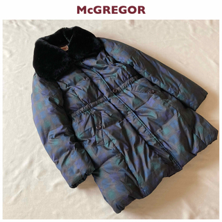 マックレガー(McGREGOR)のマクレガー ファー襟 2way タータンチェック ダウンコート ブラックウォッチ(ダウンコート)