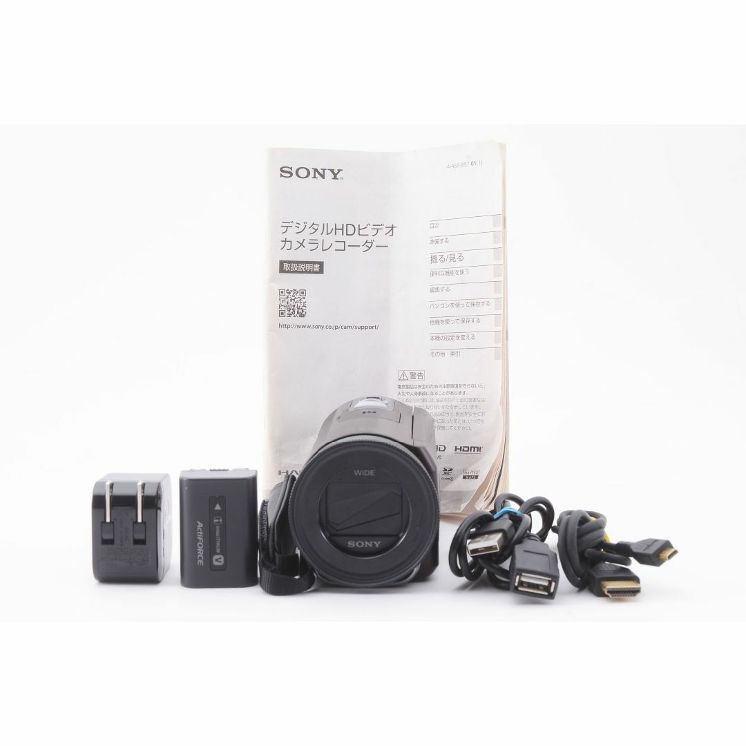ソニー SONY HDR-CX430V デジタルビデオカメラ ボルドーブラウン