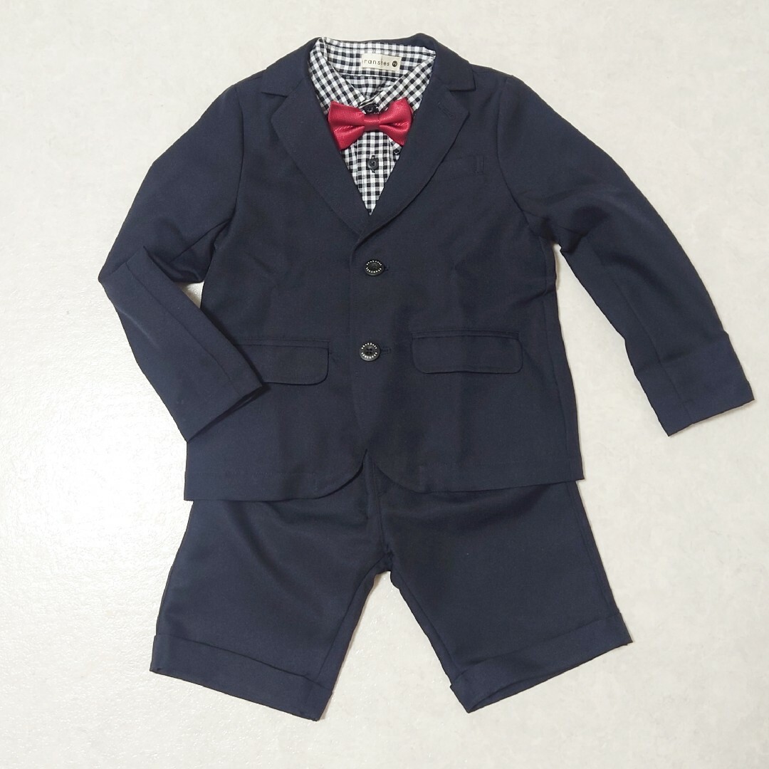 Branshes(ブランシェス)の【値下げ】フォーマルセットアップ4点セット キッズ/ベビー/マタニティのキッズ服男の子用(90cm~)(ドレス/フォーマル)の商品写真