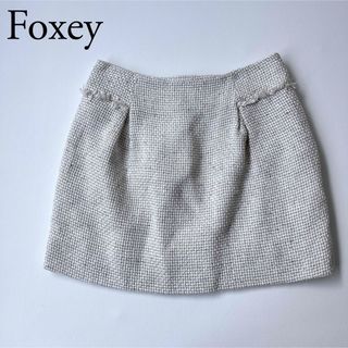 ベージュ商品番号フォクシー 日本製 フェイクスエード ミニ フレアー スカート 40 ベージュ FOXEY レディース   【230303】