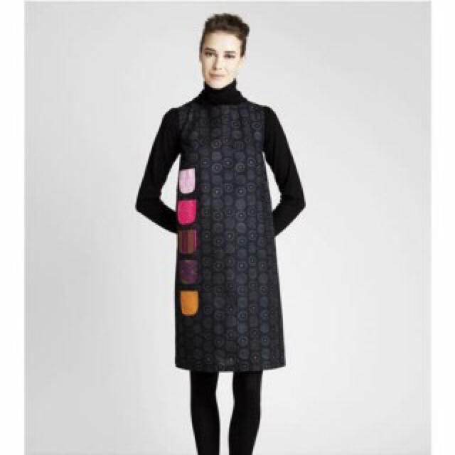 marimekko(マリメッコ)の値下げマリメッコ ハッピードレス イロイネンタッキ レディースのワンピース(ひざ丈ワンピース)の商品写真