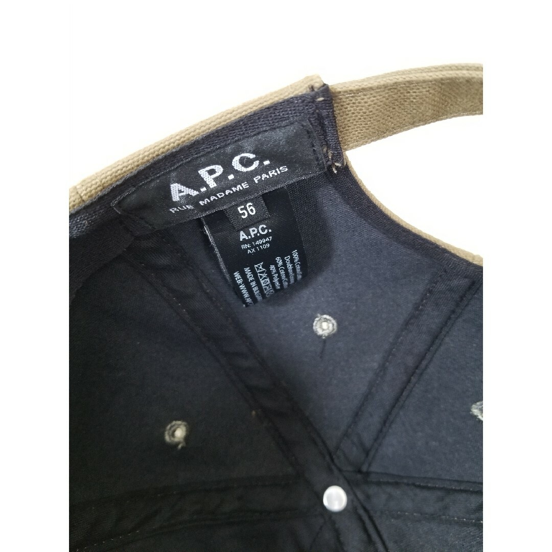 A.P.C(アーペーセー)の美品　A.P.C.　ベースボールキャップ　帽子　アーペーセー レディースの帽子(キャップ)の商品写真