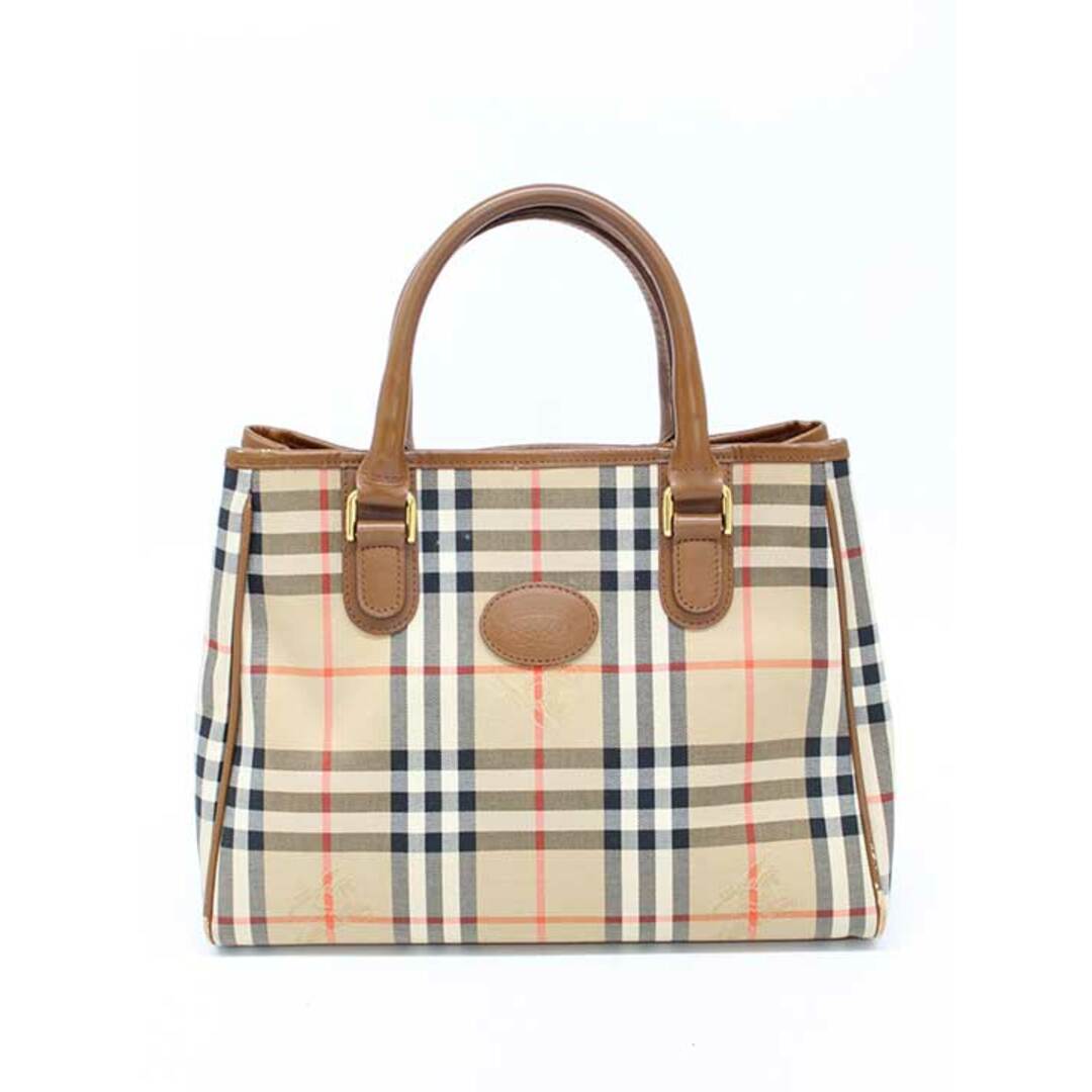 BURBERRY(バーバリー)の【値下げ】♪Burberrys/バーバリーズ♪ノバチェックハンドバッグ/エレガント/シンプル/カジュアル/オシャレ/BAG/鞄 ブラウン/茶色 レディース 【中古】 春夏秋冬 205032 レディースのバッグ(ハンドバッグ)の商品写真