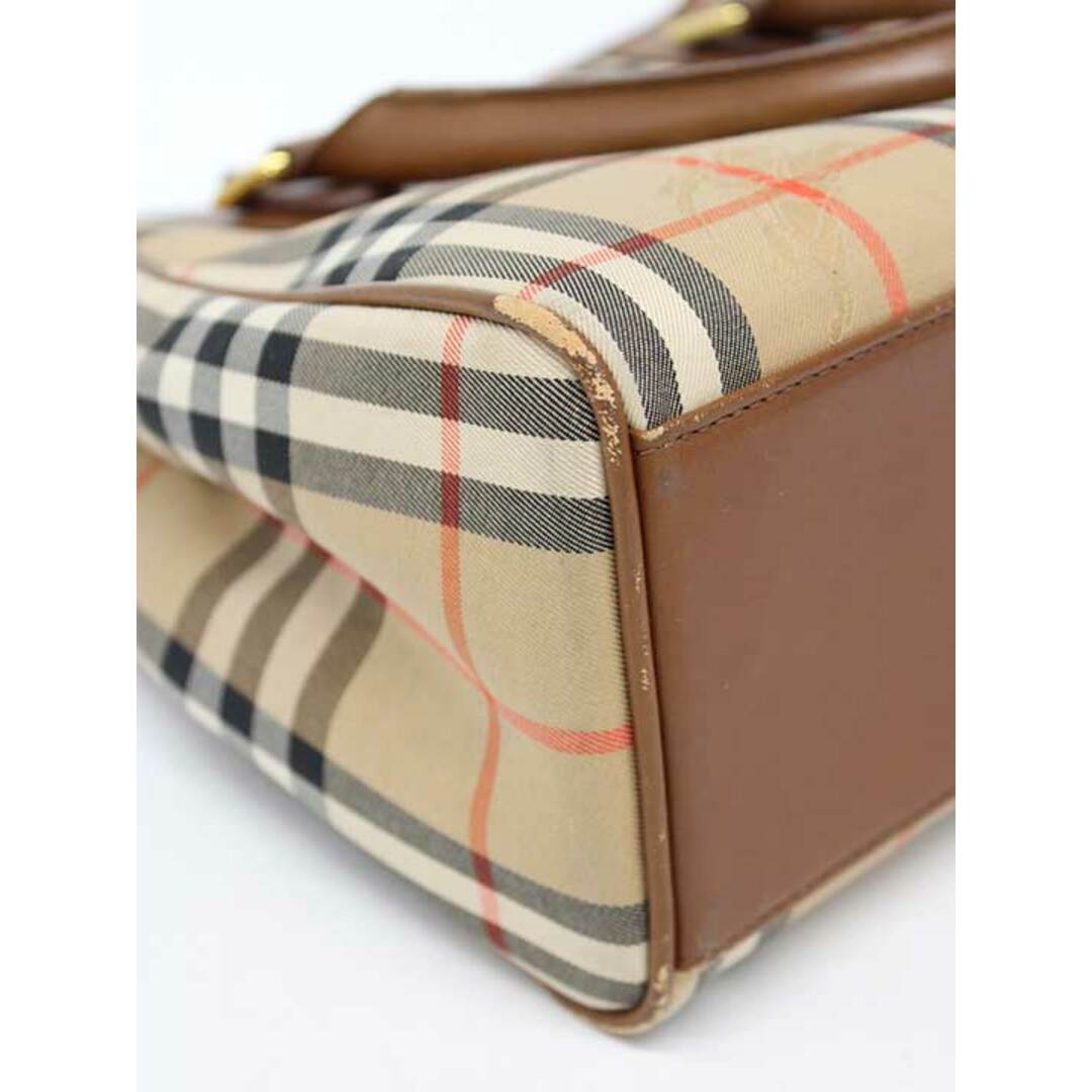 BURBERRY(バーバリー)の【値下げ】♪Burberrys/バーバリーズ♪ノバチェックハンドバッグ/エレガント/シンプル/カジュアル/オシャレ/BAG/鞄 ブラウン/茶色 レディース 【中古】 春夏秋冬 205032 レディースのバッグ(ハンドバッグ)の商品写真