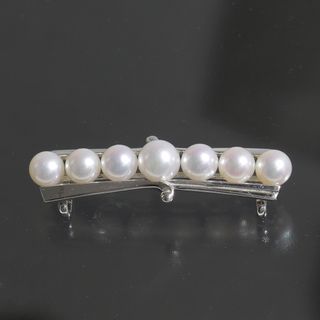 ミキモト(MIKIMOTO)のMIKIMOTO ミキモト アコヤパール 帯留め 7玉 K18WG E0620(その他)