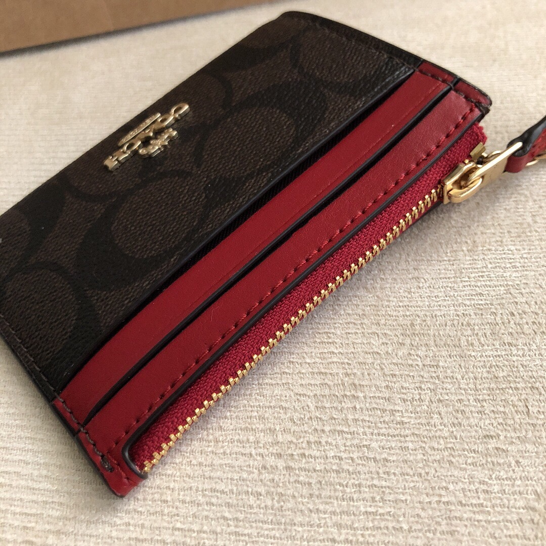 COACH(コーチ)の新品★COACH コーチ レザー コイン パス IDケース キーリング付き レディースのファッション小物(パスケース/IDカードホルダー)の商品写真