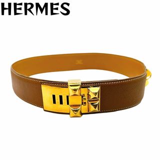 エルメス(Hermes)のエルメス  メドール コリエドシアン ベルト 刻印:〇W ブラウン　レディース(ベルト)