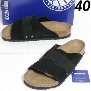 ビルケンシュトック(BIRKENSTOCK)の40 26cm 新品 ビルケンシュトック キョウト レザー サンダル ブラック(サンダル)