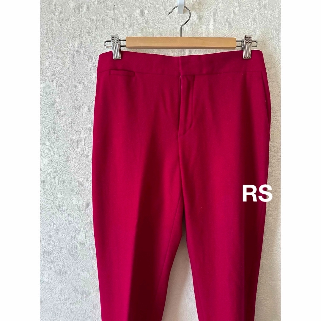 Drawer darkpink wool スティックpants