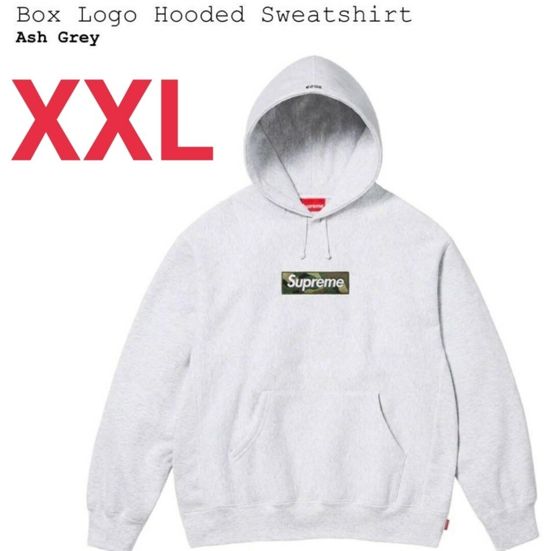 トップスSupreme Box Logo Hooded Sweatshirt グレー