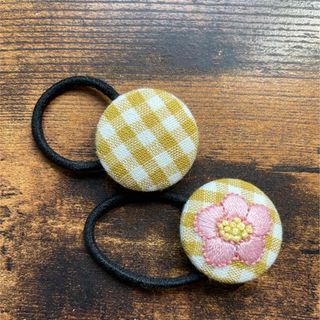 ハンドメイド　髪ゴム2個セット(ヘアアクセサリー)