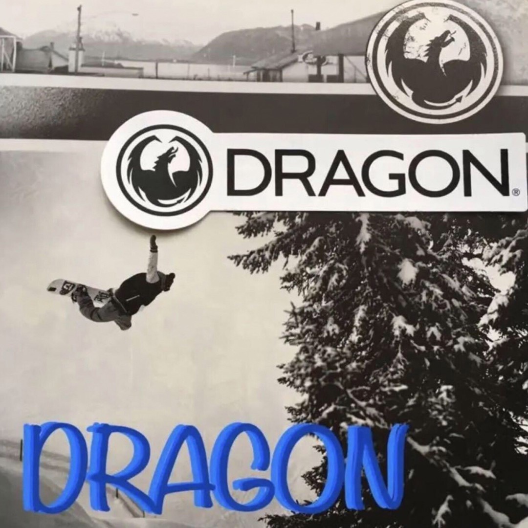 DRAGON(ドラゴン)のDRAGONドラゴンアライアンスUS限定ICONロゴバーステッカー スポーツ/アウトドアのスノーボード(アクセサリー)の商品写真