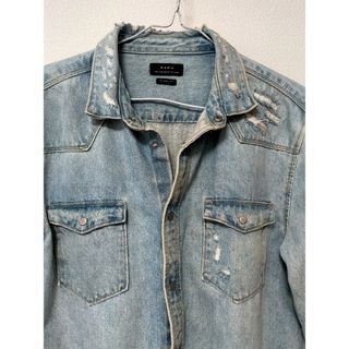 ザラ(ZARA)のZARA メンズ　デニム　ジャケット　ダメージ(Gジャン/デニムジャケット)