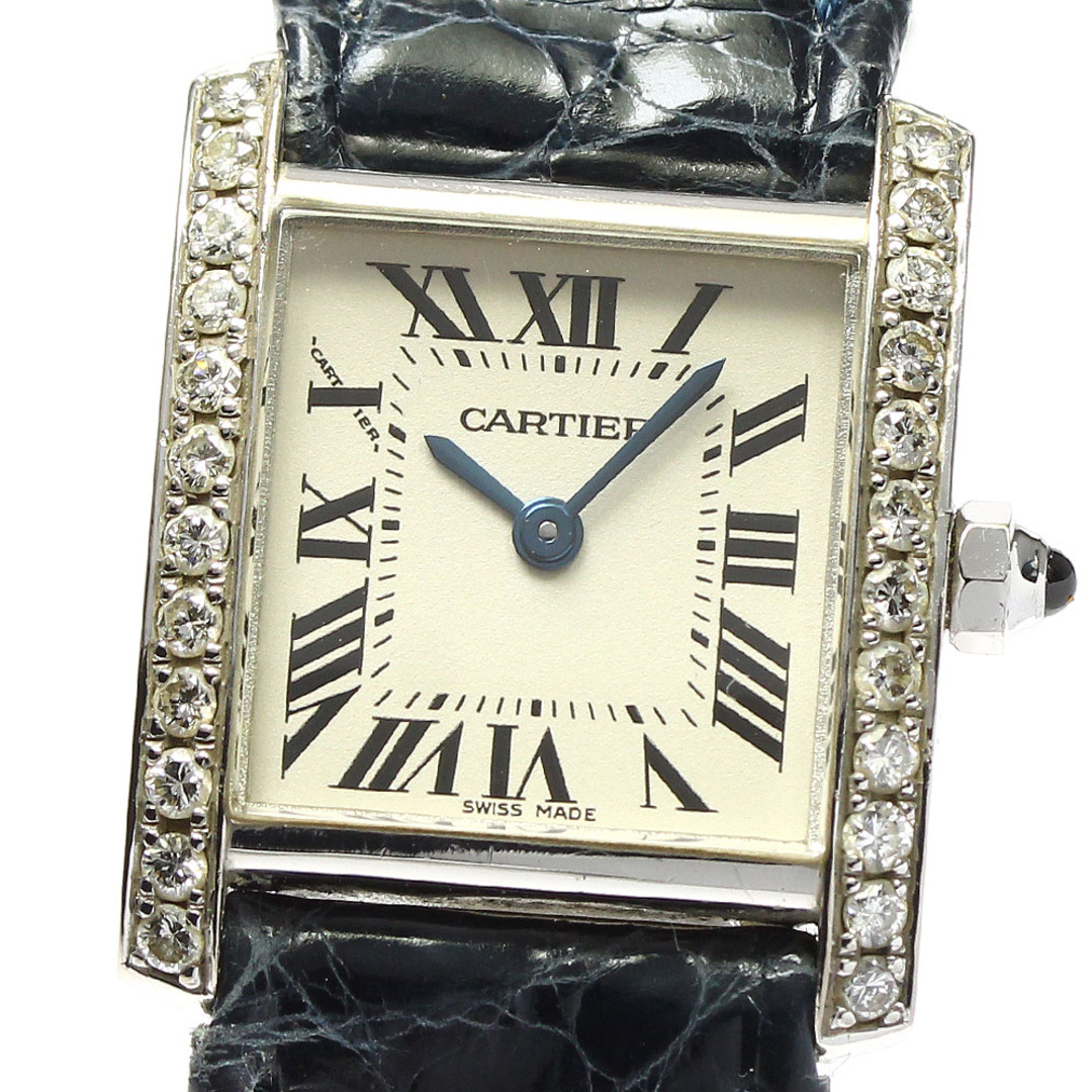 Cartier(カルティエ)のカルティエ CARTIER W5001256 タンクフランセーズSM K18WG アフターダイヤベゼル クォーツ レディース _784930 レディースのファッション小物(腕時計)の商品写真