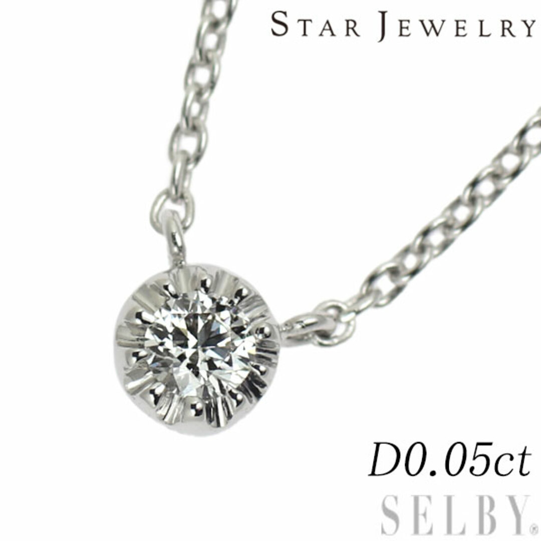 STAR JEWELRY - スタージュエリー K18WG ダイヤモンド ペンダント
