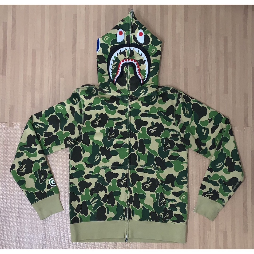 メーカー取寄せ ☆激レア☆ APE abc camo green シャークパーカー L