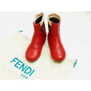 FENDI - 【新規値下げ!】[フェンディ/FENDI]18.5cm位 サイドゴアブーツ/シューズ/靴 赤 収納袋付【中古】子供 キッズ kids  女の子 秋冬 821122 shoes