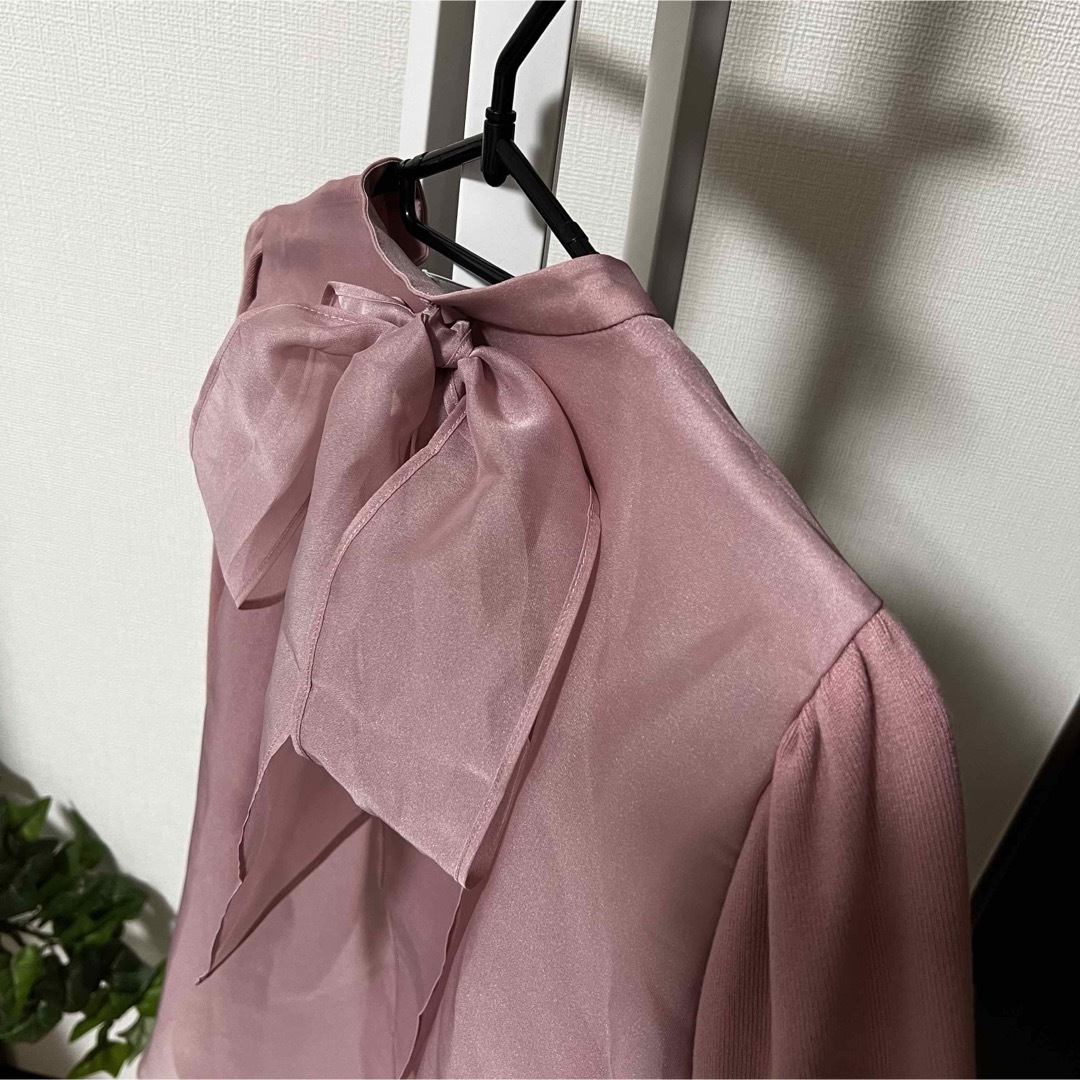 CELFORD(セルフォード)のCELFORD セルフォード セーター ブラウス リボン ピンク 美品 レディースのトップス(ニット/セーター)の商品写真