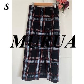 ムルーア(MURUA)のMURUA チェックボタンペンシルスカート(ロングスカート)