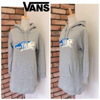 バンズボルト(VANS VAULT)の美品　定8000円程　バンズ　イーハイフン パーカー ワンピース　ライトグレー(ひざ丈ワンピース)