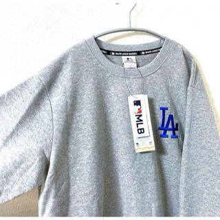 メジャーリーグベースボール(MLB)の【新品】MLB ドジャース　 トレーナー　スウェット　裏起毛　刺繍ロゴ　L(スウェット)