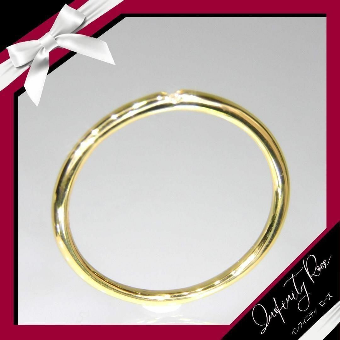（R009G）13号　18KGPゴールドのシンプル一粒細リング大人の指輪　リング レディースのアクセサリー(リング(指輪))の商品写真