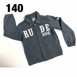 ● RUDE ROCK  ロゴ プリント コーチ ジャケット 140 USED(ジャケット/上着)