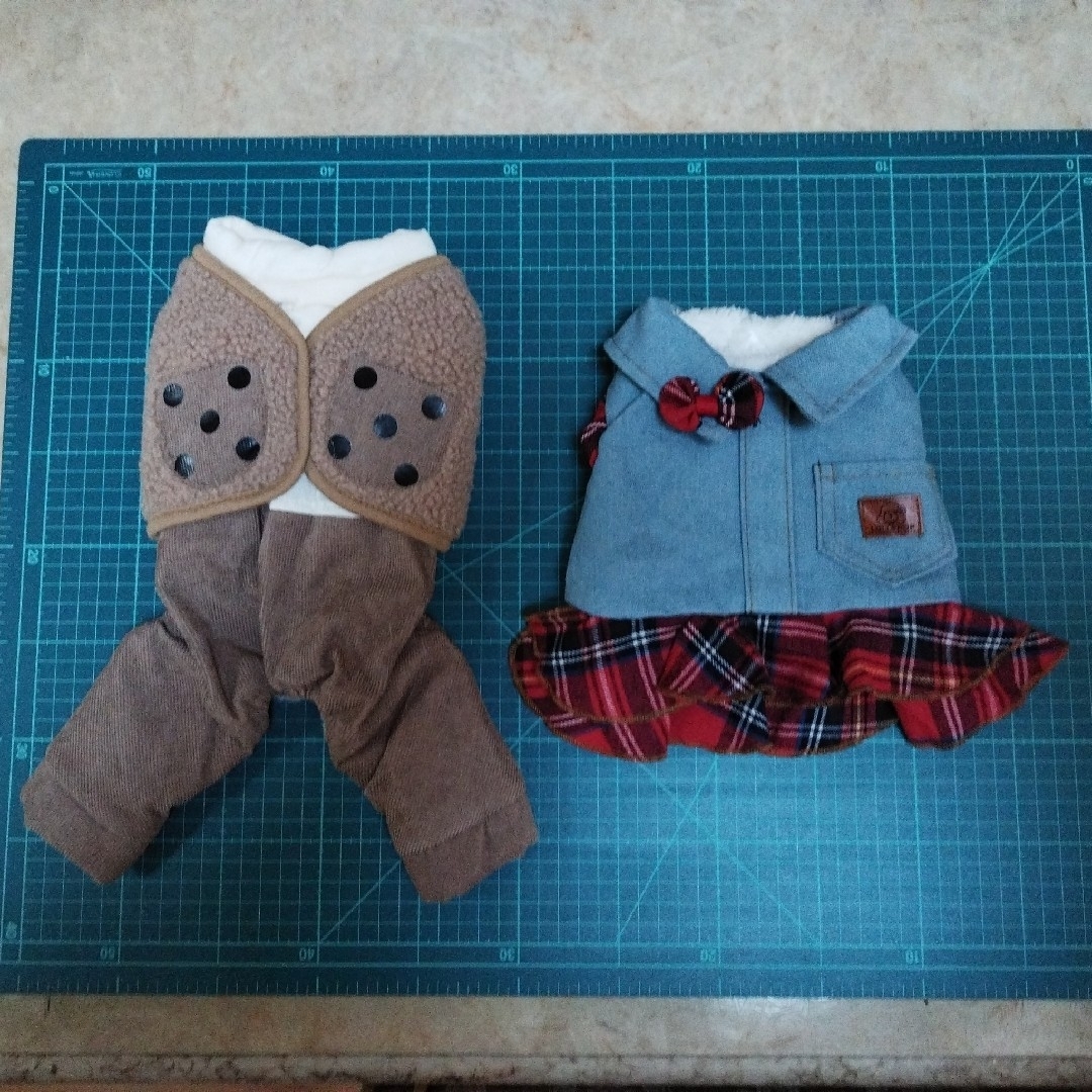 モコモコ厚手パンツ&ワンピースです その他のペット用品(犬)の商品写真
