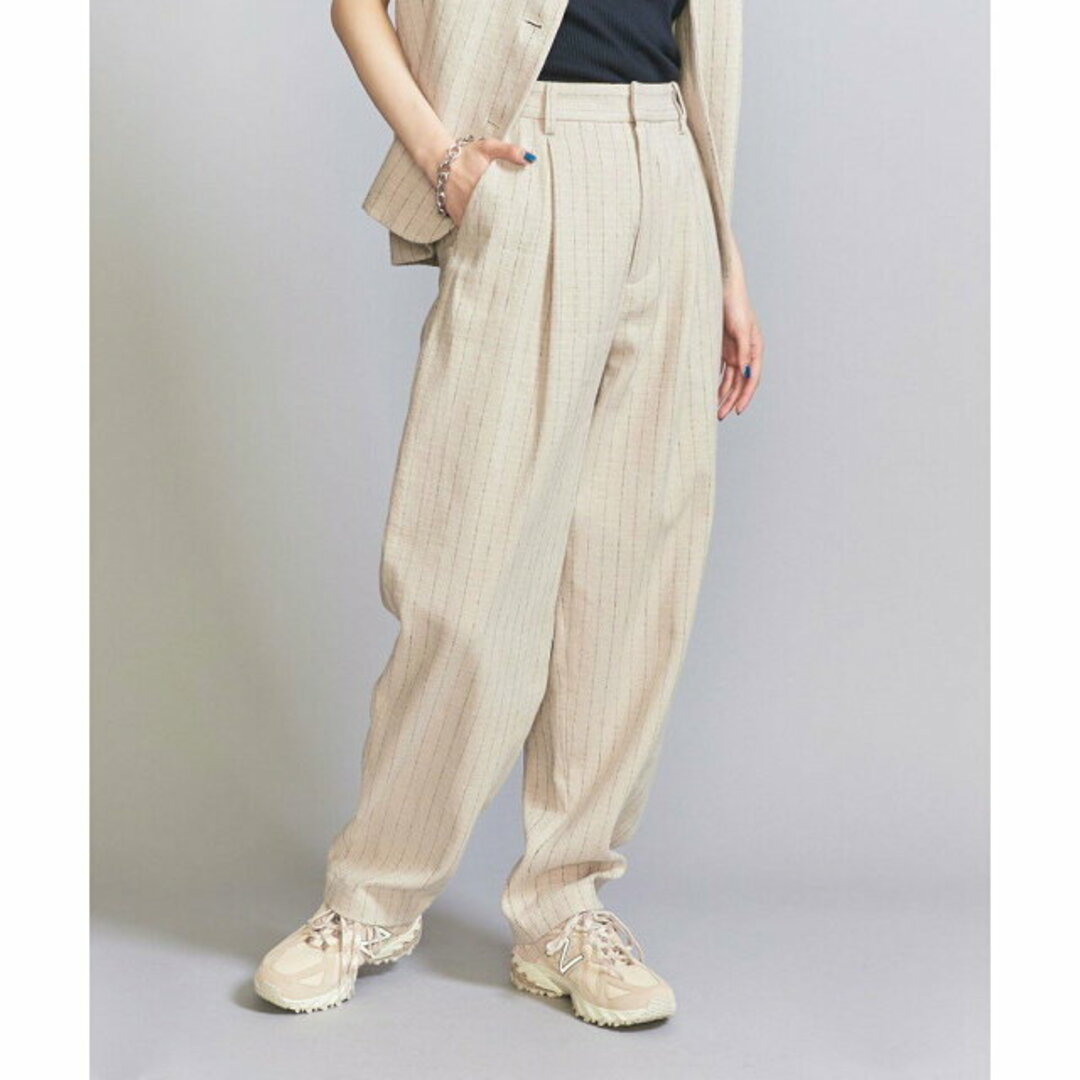 BEAUTY&YOUTH UNITED ARROWS(ビューティアンドユースユナイテッドアローズ)の【BEIGE】麻コットン タック カーブパンツ -ウォッシャブル- レディースのパンツ(その他)の商品写真