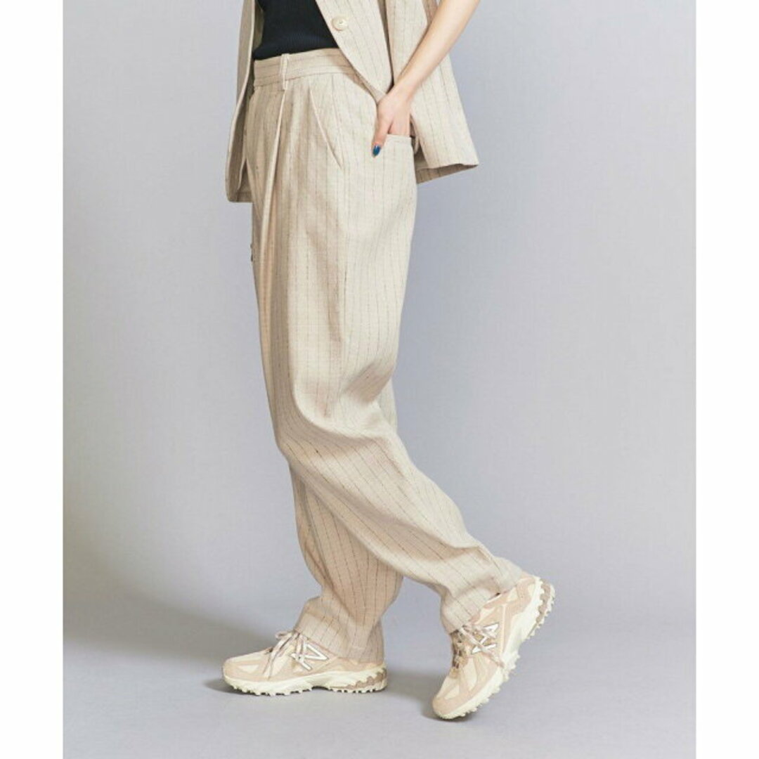 BEAUTY&YOUTH UNITED ARROWS(ビューティアンドユースユナイテッドアローズ)の【BEIGE】麻コットン タック カーブパンツ -ウォッシャブル- レディースのパンツ(その他)の商品写真