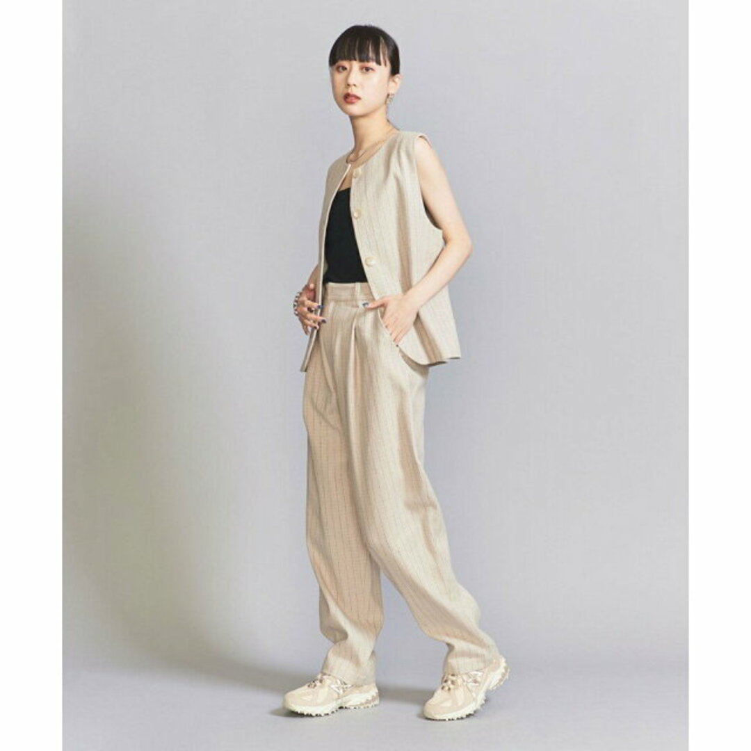 BEAUTY&YOUTH UNITED ARROWS(ビューティアンドユースユナイテッドアローズ)の【BEIGE】麻コットン タック カーブパンツ -ウォッシャブル- レディースのパンツ(その他)の商品写真