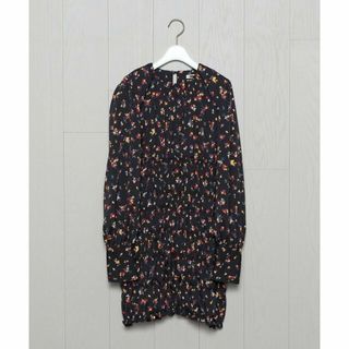 ビューティアンドユースユナイテッドアローズ(BEAUTY&YOUTH UNITED ARROWS)の【BLACK】<H>FLOWER PRINT SHRRING DRESS/ワンピース(ロングワンピース/マキシワンピース)