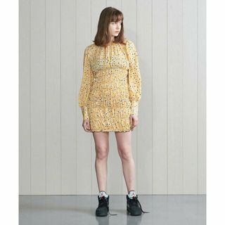 ビューティアンドユースユナイテッドアローズ(BEAUTY&YOUTH UNITED ARROWS)の【YELLOW】<H>FLOWER PRINT SHRRING DRESS/ワンピース(ロングワンピース/マキシワンピース)