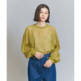 ビューティアンドユースユナイテッドアローズ(BEAUTY&YOUTH UNITED ARROWS)の【LIME】シアー ボリュームスリーブ ニット プルオーバー -ウォッシャブル-(ニット/セーター)