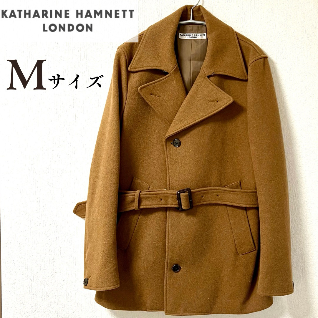 KATHARINE HAMNETT(キャサリンハムネット)のキャサリンハムネットロンドン チェスターコート キャメル 冬物コート メンズのジャケット/アウター(チェスターコート)の商品写真