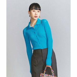 ビューティアンドユースユナイテッドアローズ(BEAUTY&YOUTH UNITED ARROWS)の【TURQUOISE】シアー リブニット カーディガン -ウォッシャブル-(カーディガン)