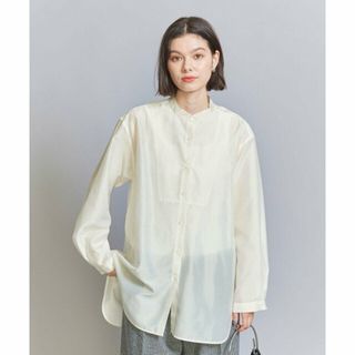 ビューティアンドユースユナイテッドアローズ(BEAUTY&YOUTH UNITED ARROWS)の【OFF WHITE】シアー バンドカラー シャツ -ウォッシャブル-(シャツ/ブラウス(長袖/七分))